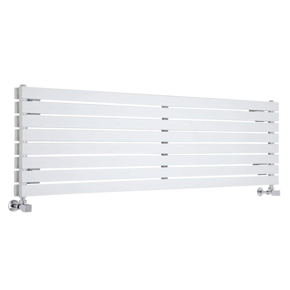 Milano White Capri Horizontal Double Flat Panel Radiator - 472Mm X 1600Mm