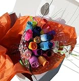The Original Wooden Rose Assorted Colors Floral Flower Bouquets in a Gift Box (2 Dozen Bouquet) …