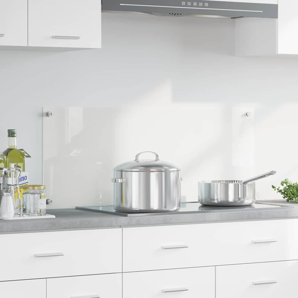 vidaXL Schienale da Cucina Trasparente 100 x 40 cm Vetro temperato, Design da Cucina alla Moda: Schienale in Vetro, Parete Resistente al Calore, estetica Moderna per la ristrutturazione