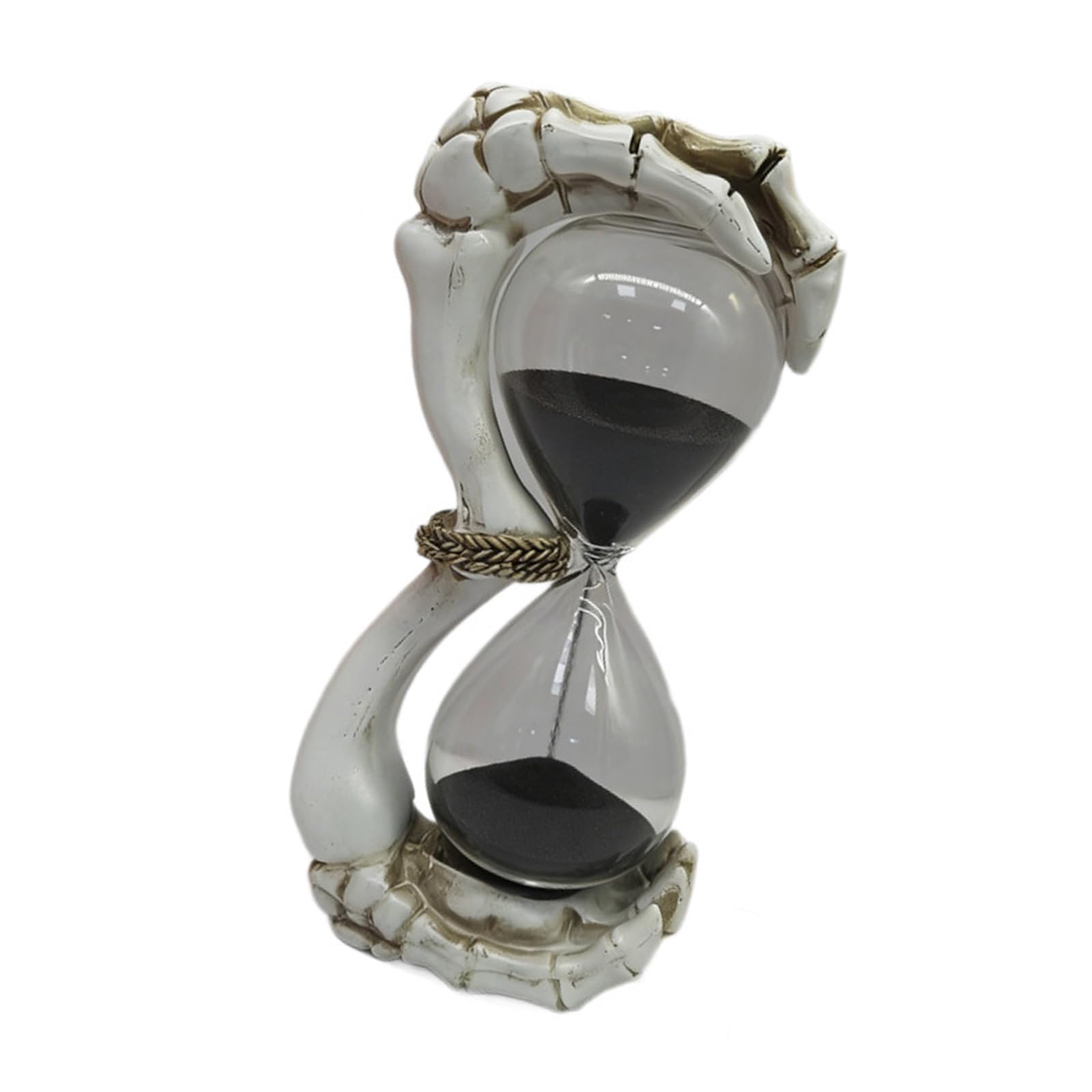 Qusinfc Skeletons Hand Sand Timer Hour Glass Statue Figurines Decorative Ornament Scary Halloween Decorations Collectibles Gift Skeletons Hand Hour Glass Figurines