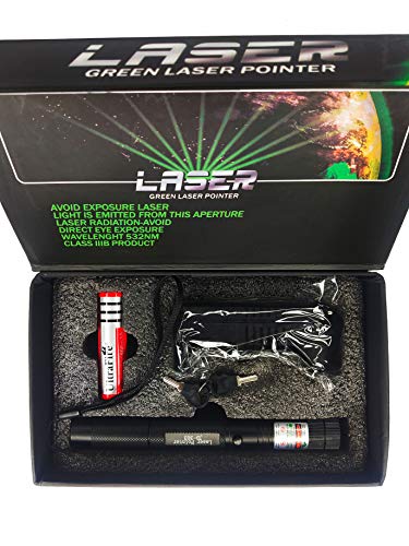 Image of 100Mw Wavelength 532Nm Rechargeable LED Green Laser Pointer Party Pen Disco Laser Light + Battery /Light+ Monkey Scarer Light, Aluminum