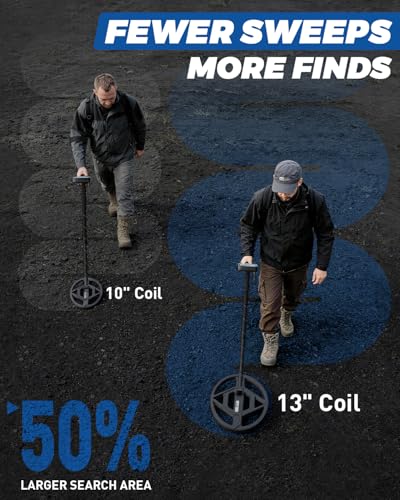 Image of 13 inch Metal Detector for Adults Professional, Larger & Waterproof Search Coil Improve Detect Efficiency, 5 Modes & Pinpoint, High Accuracy & Strong Anti-Interference, Adjustable Sensitivity