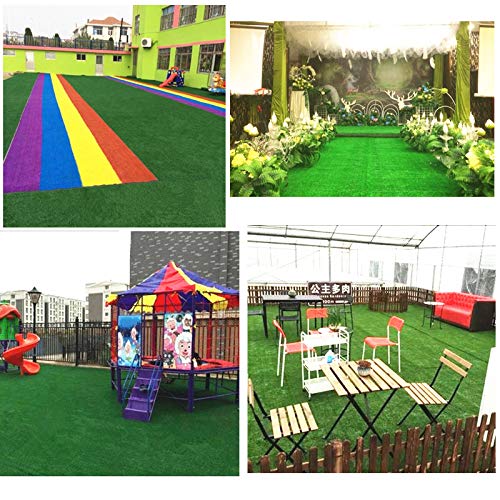 Zereff - Artificial Grass Lawn Turf Simulation Plants Landscaping Wall Decor Green Plastic Lawn Door Shop Image Backdrop Grass Flores - (Size: 40X60Cm, Color: D) #TOP6