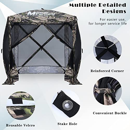 Image of MASTERCANOPY 6x6 Portable Screen House Room Pop up Gazebo Outdoor Camping Tent with Carry Bag (6x6,Camouflage)
