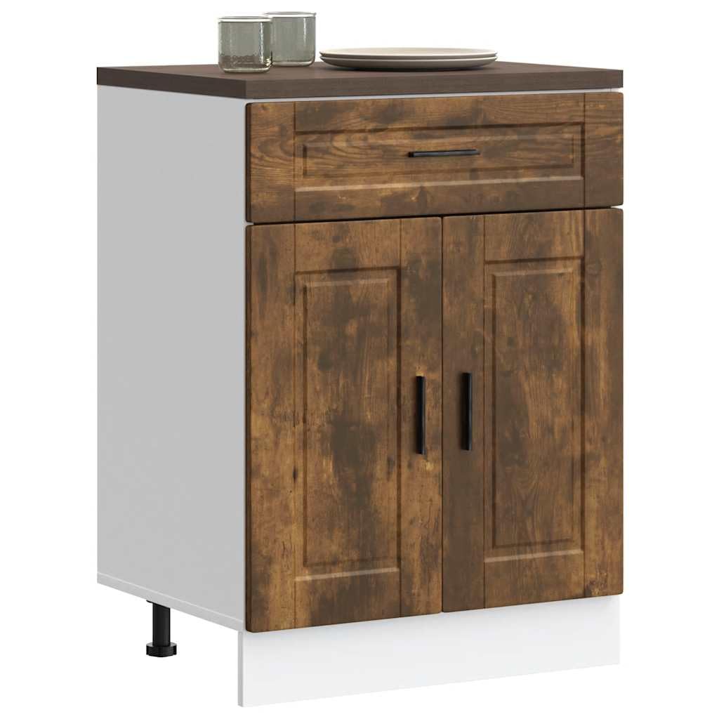 Meuble de cuisine compact Porto avec tiroir, parfait pour optimiser le garde-manger