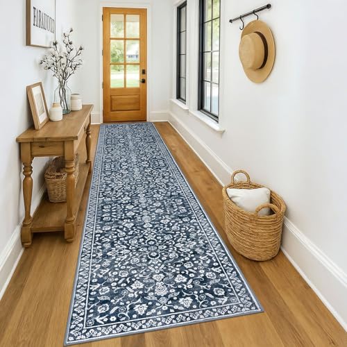SILOLOOM Vintage Washable Runners for Hallway 3x14 Runner Rug Non Slip