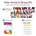Color Analysis Draping Kit – 36 Color Drapes for DIY Seasonal Analysis – Find Your Best Colors for Makeup, Wardrobe & Personal Style – with Guide & Rating Sheet