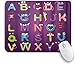 Produktbild MUYIXUAN Mauspad - Kinder pädagogisches Alphabet Buchstaben farbiges Monster ABC Dekor - Gaming und Office rutschfeste Gummibasis Mauspads,240×200×3mm