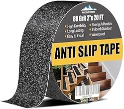 Leyibo Anti Slip Glow Tape, Non-Slip Traction Tapes with Glow in The Dark Reduce The Risk of Slipping for Indoor-Outdoor Stair Tread Step and Other Slippery Surfaces (Anti Slip Black Tape)