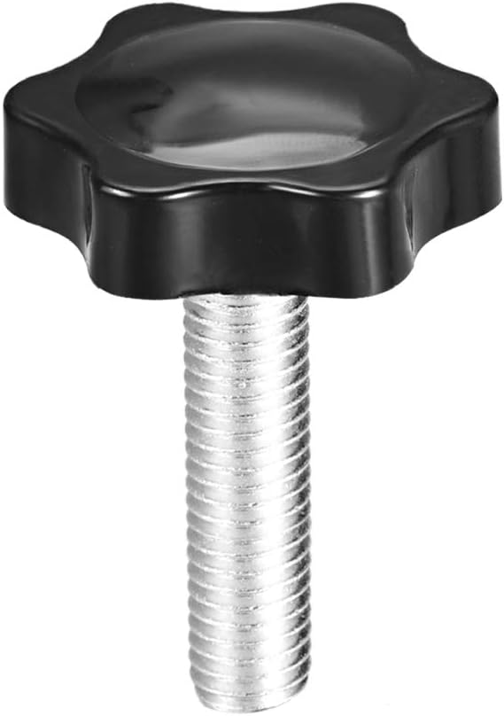uxcell Clamping Screw Knob, 48mm Dia Plum Hex Shaped Grips