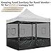 Yescom Pop Up Canopy Half Mesh Sidewall with Window 10x10Ft for Food Booth Commercial Vendor Shelter Mesh Enclosures, 4pcs Screened Wall Only
