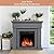 Xbeauty 44" Electric Fireplace with Mantel Package Freestanding Fireplace Heater Corner Firebox with Log & Remote Control,750-1500W,(Gary)