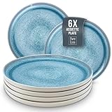 PURE LIVING INTERIOR DESIGN Steingut Teller groß 6 Pers. Ibiza Hochwertiges Geschirr