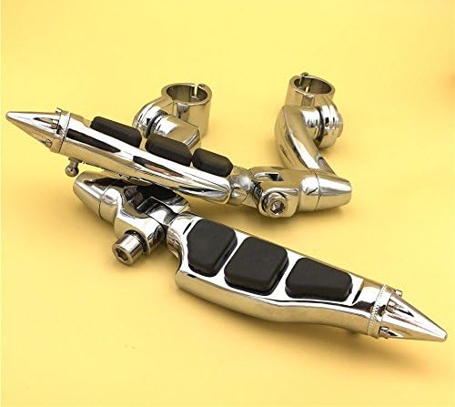 Miniatura 6 de XKH-Kit de montaje de clavijas ajustables cromadas con forma de estilete compatible con Harley Sportster 883 1200 Street Bob Softail CVO equipado