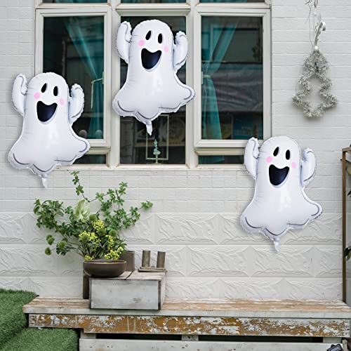 Zontween DB-SJD2-D245-AZ Ghost Balloons White Ghost Shape Aluminum Foil Balloon For Halloween Theme Party 6Pack thumb #4