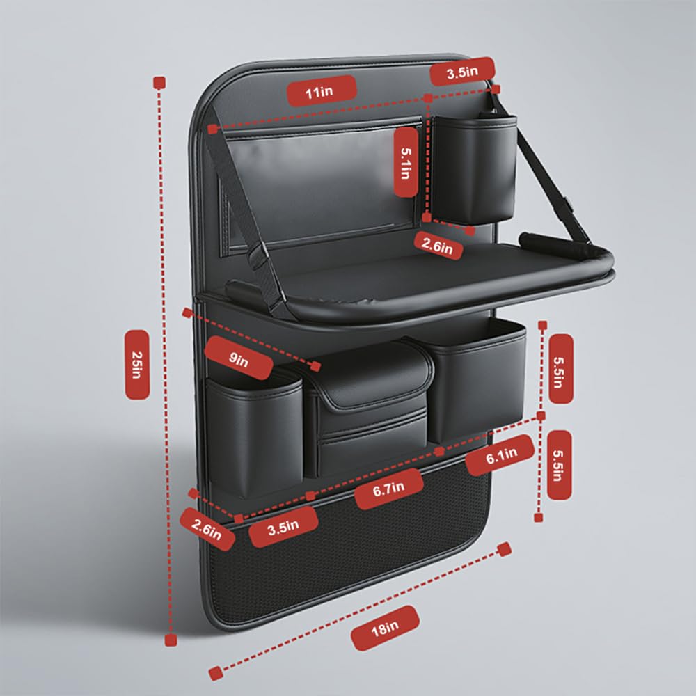 SEAMETAL Car Back Seat Organizer with 7 Upgrade Storage Pockets