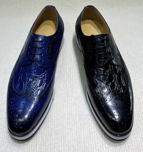 Santimon Men's Oxfords Formal Dress Shoes – Wingtip Brogue Leather Lace-Up Luxury Derby for Business Casual, Wedding, Office2