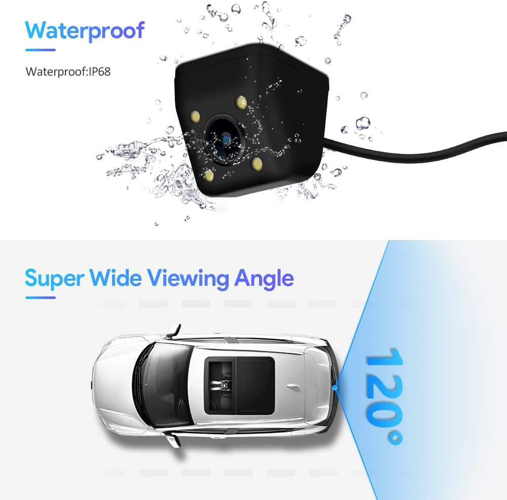 XTRONS® Car Rear View Reversing Backup Parking Camera 120° LED White Light (CAM009S)