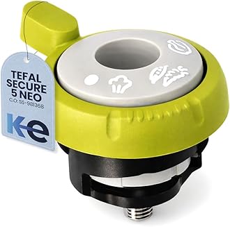 Replacement Pressure Regulator Valve SS-981368 Compatible with Tefal Secure 5 Neo Express Pot, with Pot and Fireplace Included, Lime Green and Grey