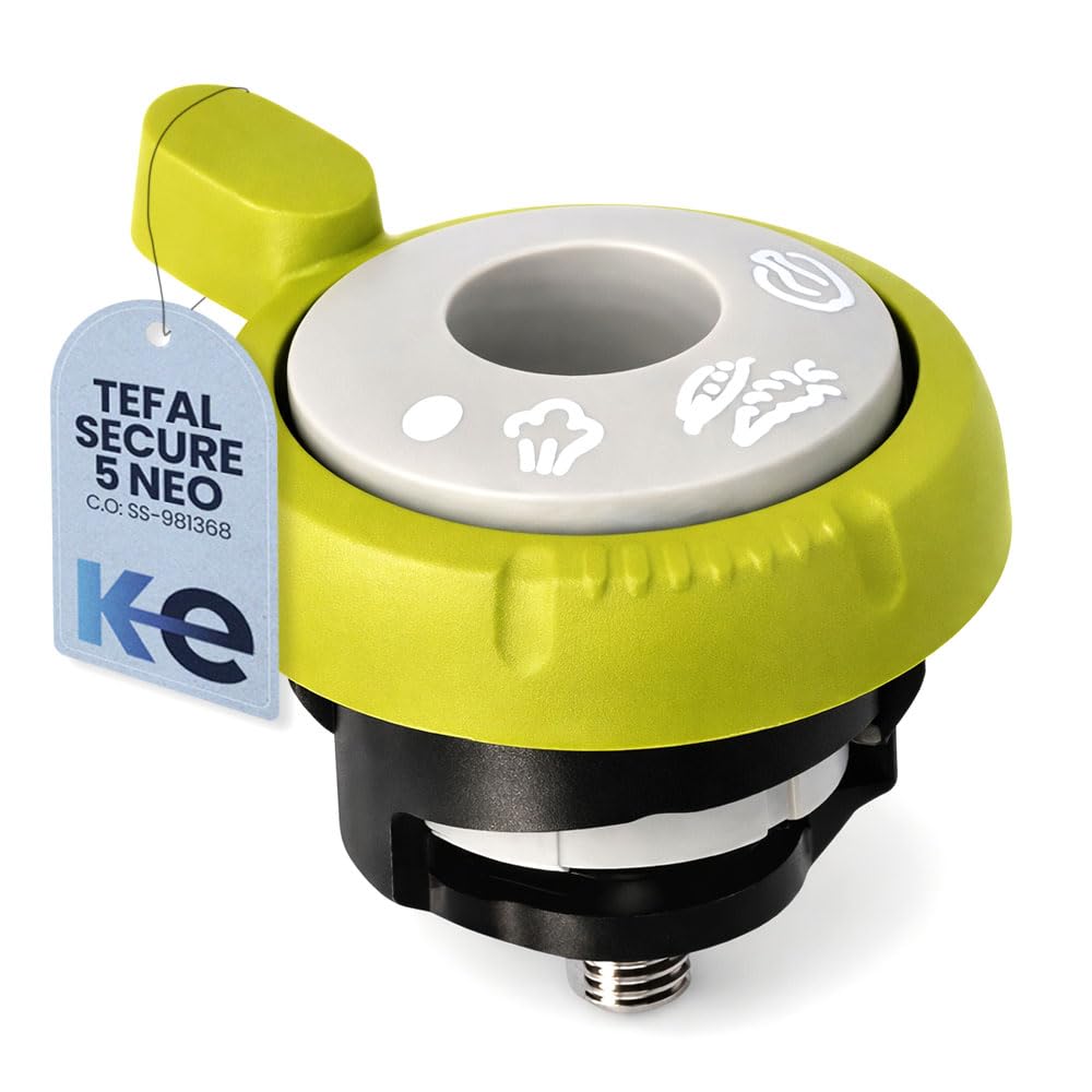 Anakel Home Replacement Pressure Regulator Valve SS-981368 Compatible with Tefal Secure 5 Neo Express Pot, with Pot and Fireplace Included, Lime Green and Grey
