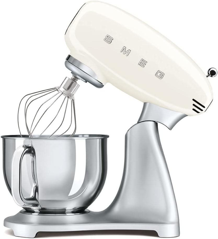 SMEG Stand Mixer and Pasta Roller/Cutter Set, Cream