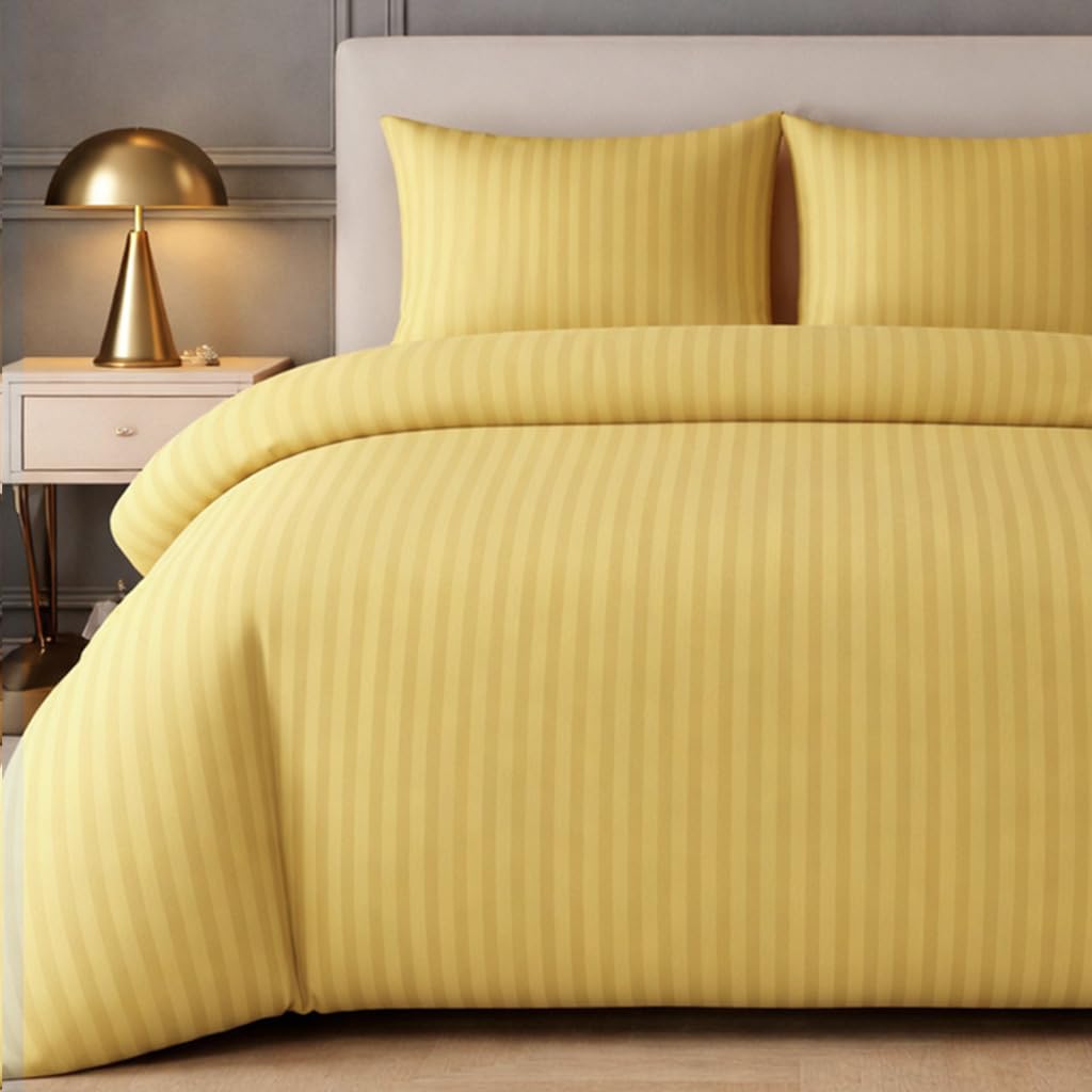 Pamposh Microfibre Duvet Cover Set - Double - Yellow