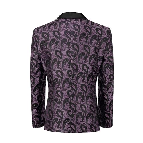 Men's Floral Tux Suit Jacket One Button Slim Fit Paisley Wedding Suit Blazer for Men Prom Party Dinner Jacket Sport Coat3