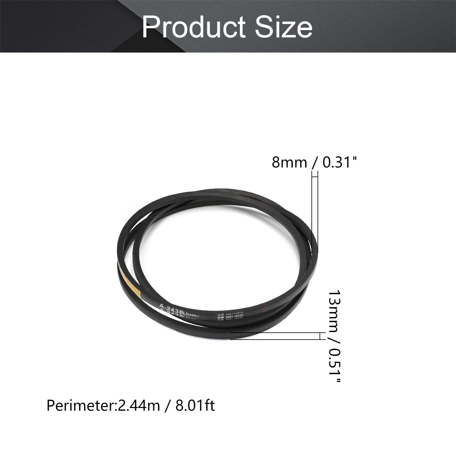 Courroie Trapézoïdale A-2464 - Ceinture Entraînement Caoutchouc Néoprène 2464mm Pour Machines Industrielles