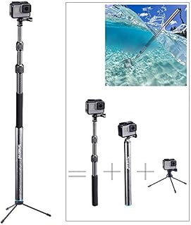 Smatree S3C Carbon Fiber Detachable Extendable Floating Pole with Tripod Stand Compatible