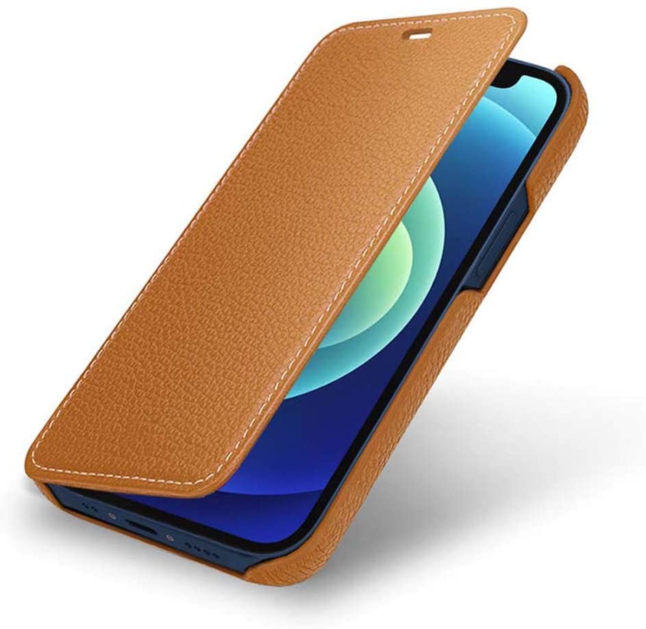 Housse iPhone 12 cuir antidérapante GUMMMY avec protection caméra à rabat