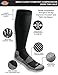 Dickies Men's Light Compression Comfort Over-The-Calf Socks, Available in M-XXL (2, 4 Pairs), Black (4 Pairs), Large