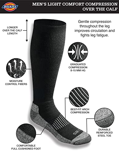 Image of Dickies Men's Light Compression Comfort Over-The-Calf Socks, Available in M-XXL (2, 4 Pairs)