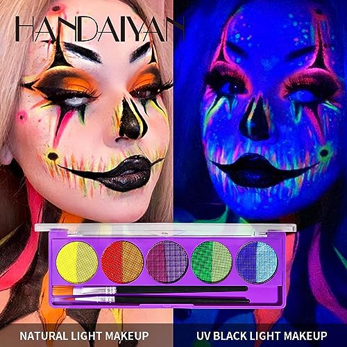 UV-Neon-Blacklight-Body-Paint-with-Application-Brushes-Set-Easy-to-Use-and-Apply-Neon-Colors-Under-Blacklight-Face-Paint-Long-Lasting-Glow-for-Christmas-Parties-Dance-Events-Art-Projects-01