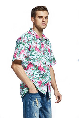 Image of Matchable Family Hawaiian Luau Men Women Girl Boy Clothes in Flamingo in Love