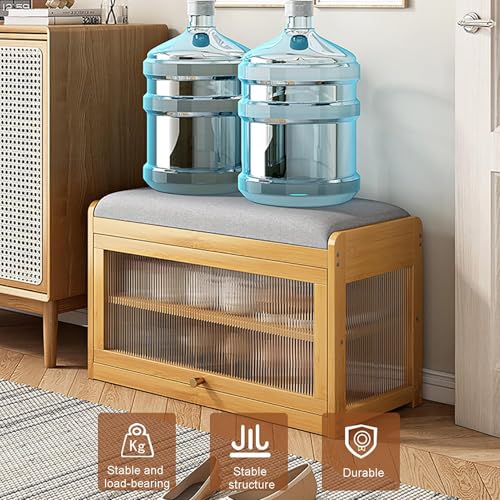 Banc à chaussures d'entrée avec coussin pour s'installer confortablement - 5