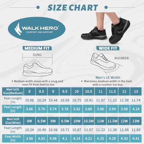 Image of Walking Shoes for Men with Arch Support - Orthopedic Comfortable Sneakers for Plantar Fasciitis - Breathable Non Slip Shoes for Flat Feet & Pain Relief