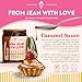 From Jean with Love Caramel Dessert Sauce – All-Natural, Handcrafted with Locally Sourced Ingredients, Rich & Creamy Caramel Flavor, No Preservatives, Perfect for Ice Cream, Pancakes & More– 10 oz Jar