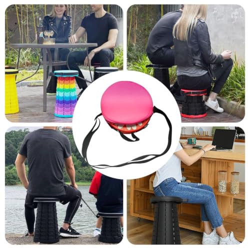 Funda para taburetes de camping plegables con asa de transporte ajustable ligera resistente 6