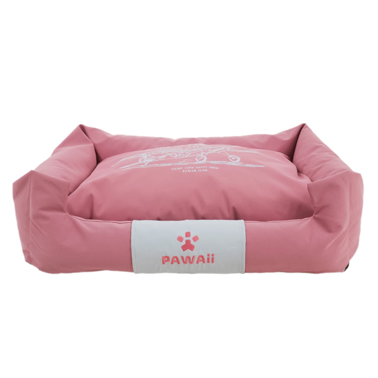 Pawaii Small Dog Bed, Small Cat Bed, Pink Dog Bed with AntiSlip Bottom for Four Season, Whole