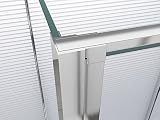 Glaszentrum Hagen - Mille - prysznic w kształcie litery U - Kabina prysznicowa - 8mm - Szkło hartowane - Powłoka zapobiegająca osadzaniu się kamienia (90x75x195cm)