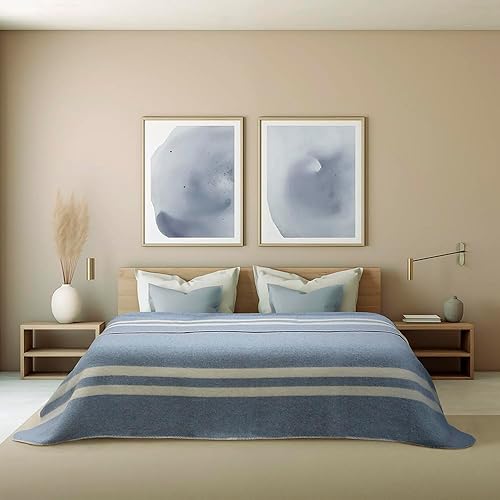 Miniatura 5 de Manta gruesa de lana de alpaca pesada para acampar al aire libre o usar en interiores Mantas suaves de lana de alpaca peruana