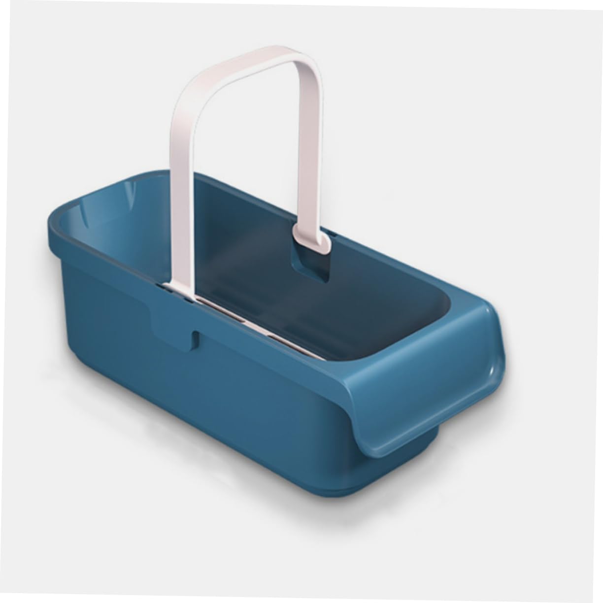 Didiseaon Cubo de Limpieza Rectangular de Plástico Azul, Portátil Gran Capacidad para Fregona Plana, Adecuado para Varios Tipos de Suelo en Casa