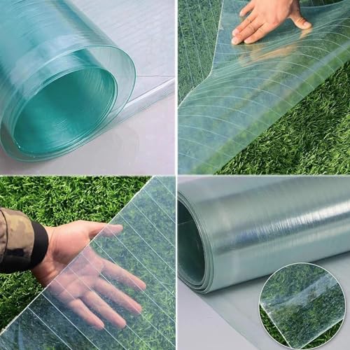 Láminas de policarbonato con protección UV. Paneles de Techo de plástico para invernaderos, cocheras y Balcones. Fáciles de Cortar. Revestimiento de techos con iluminación Natural. Cubierta