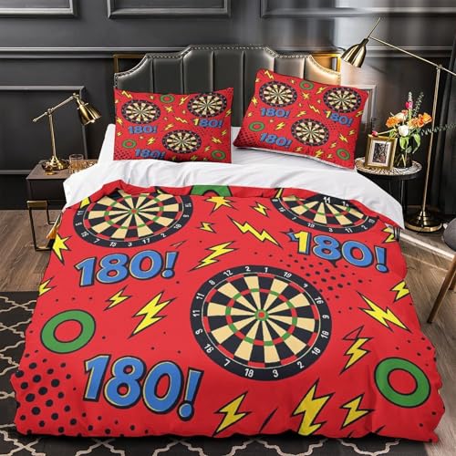 Housse de couette effet 3d jeu de fléchettes en microfibre résistante - 2