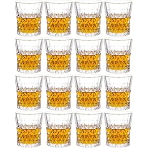 1.7 Oz Shot Glasses Heavy Base Shot Glass, Crystal Cordial Glasses (Set of 16)