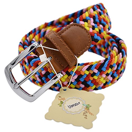 Stretch Belt, Elastic Belts Braided Fabric Belt Colorful Woven Belts2