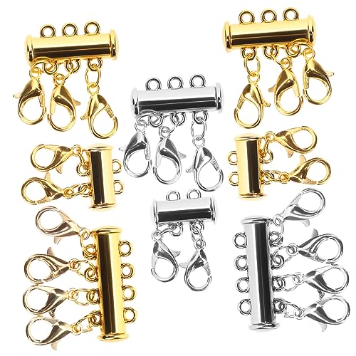 Collares, Video On Demand LALAFINA 8 Piezas hebilla de imán de joyería cierre de capas separador de capas de collar Broche magnético para collar Broche de collar de imán collar de un...
