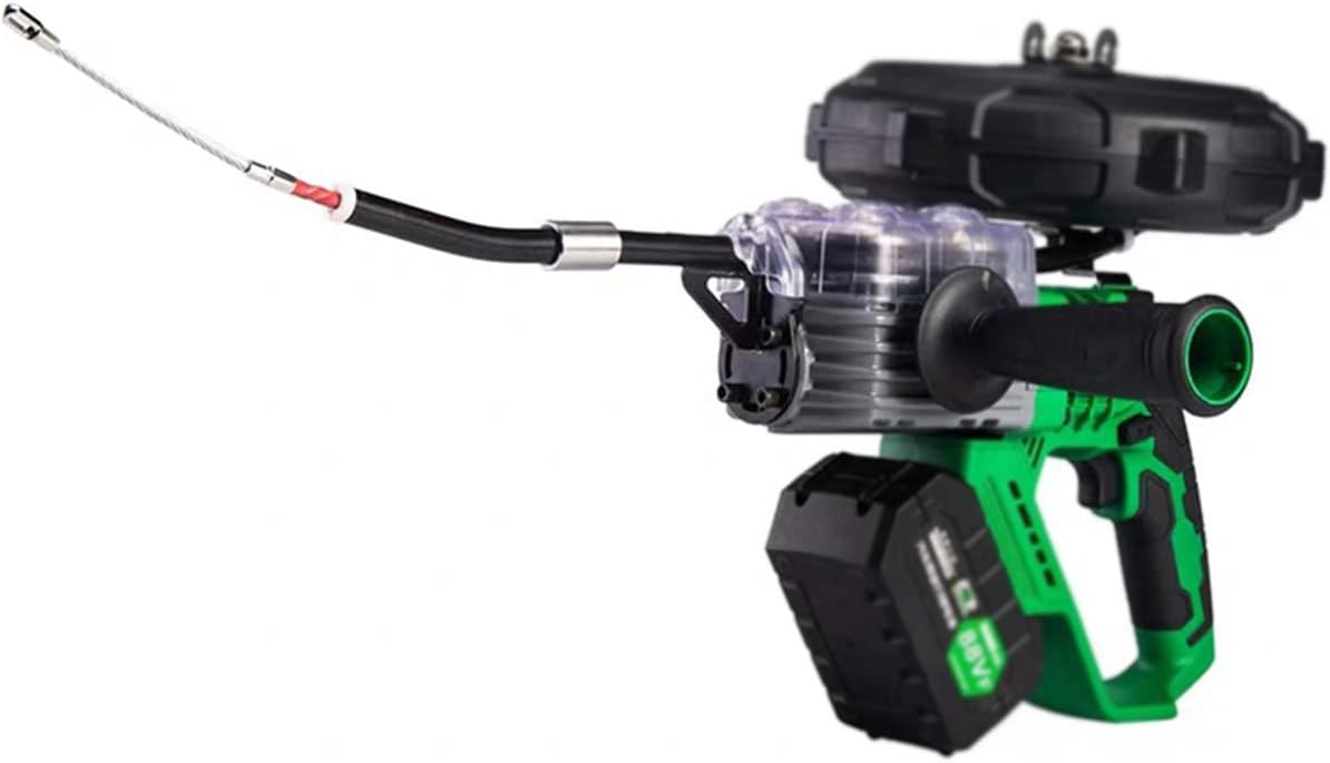 Electrician Threading Machine, Fish Tape, Fully Automatic Wall Wire Electric Rechargeable Threading Machine 40M/Min, Electrical Wiring Work (Battery*2)