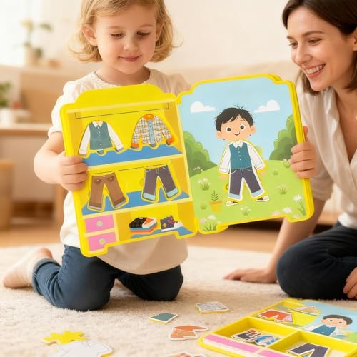 Dress Up Sticker Books - Fashion Play Activity for Creative Fun | Thick Paper Pages with Reusable Pieces, Outfit Matching for Hand Eye Coordination, Practice for Quiet Learning Entertainment – Image 4