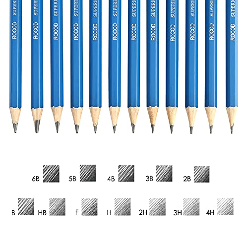 Profession Sketch Pencils 6B to 4H for Kids and Adults Drawing, Art Graphite Pencil for Artists Beginner Sketching - Image 4